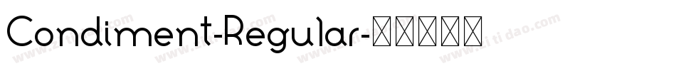 Condiment-Regular字体转换
