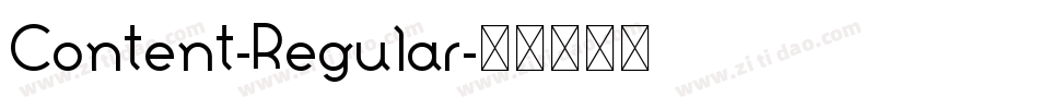 Content-Regular字体转换