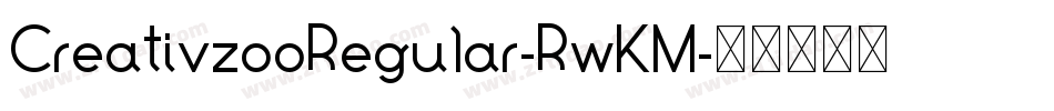 CreativzooRegular-RwKM字体转换