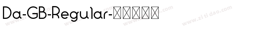 Da-GB-Regular字体转换