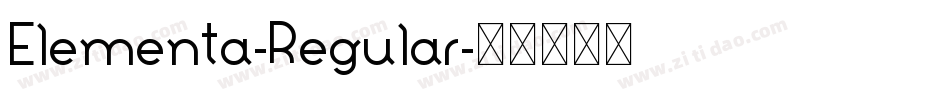 Elementa-Regular字体转换