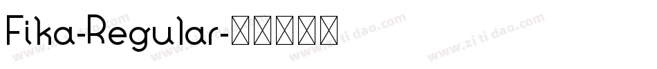 Fika-Regular字体转换