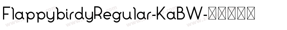FlappybirdyRegular-KaBW字体转换