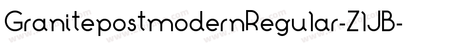GranitepostmodernRegular-ZlJB字体转换