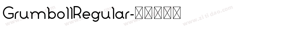 GrumbollRegular字体转换