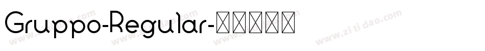 Gruppo-Regular字体转换