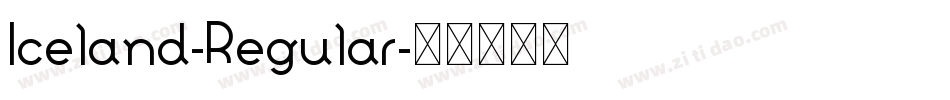 Iceland-Regular字体转换