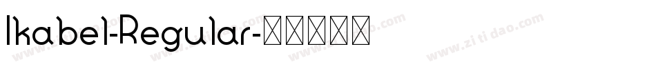 Ikabel-Regular字体转换