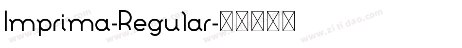 Imprima-Regular字体转换