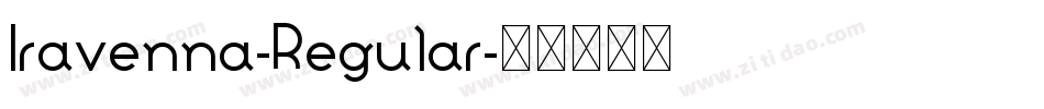 Iravenna-Regular字体转换