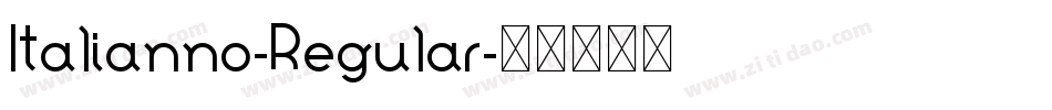 Italianno-Regular字体转换