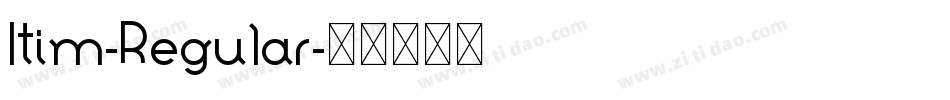 Itim-Regular字体转换