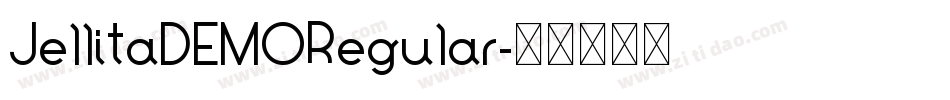 JellitaDEMORegular字体转换