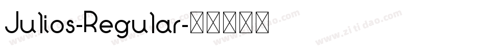 Julios-Regular字体转换