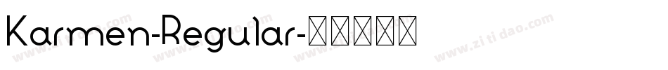 Karmen-Regular字体转换