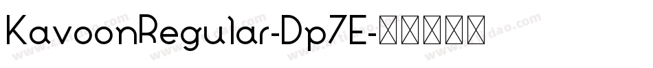 KavoonRegular-Dp7E字体转换