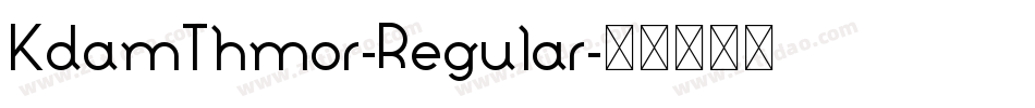 KdamThmor-Regular字体转换