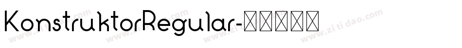 KonstruktorRegular字体转换