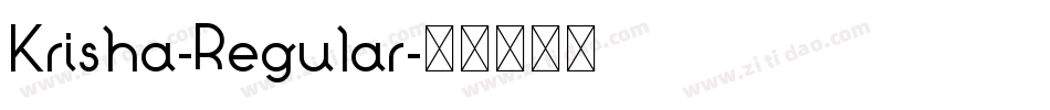Krisha-Regular字体转换