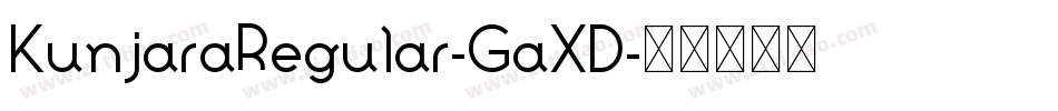 KunjaraRegular-GaXD字体转换