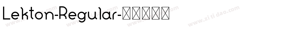 Lekton-Regular字体转换