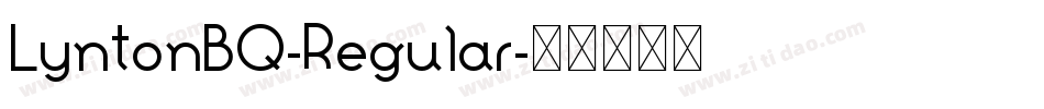 LyntonBQ-Regular字体转换
