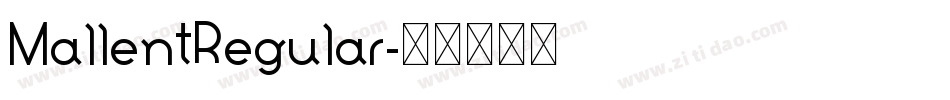 MallentRegular字体转换