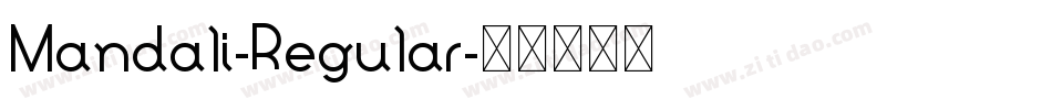 Mandali-Regular字体转换