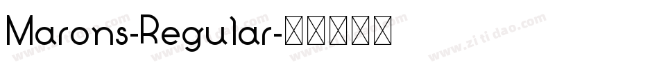 Marons-Regular字体转换