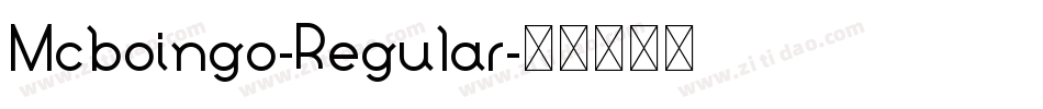 Mcboingo-Regular字体转换