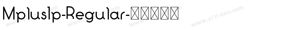 Mplus1p-Regular字体转换