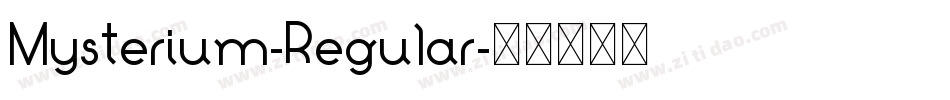 Mysterium-Regular字体转换