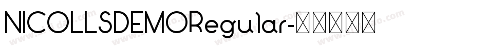 NICOLLSDEMORegular字体转换