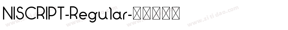 NISCRIPT-Regular字体转换