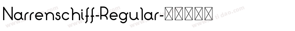 Narrenschiff-Regular字体转换