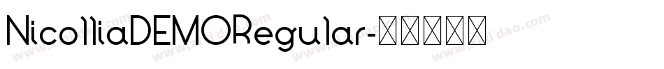NicolliaDEMORegular字体转换
