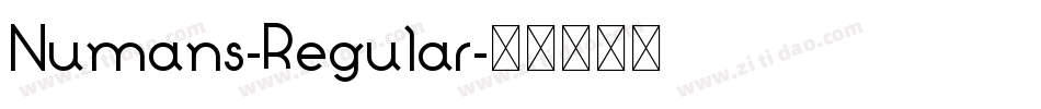 Numans-Regular字体转换