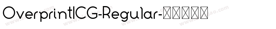 OverprintICG-Regular字体转换