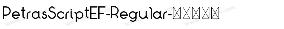 PetrasScriptEF-Regular字体转换