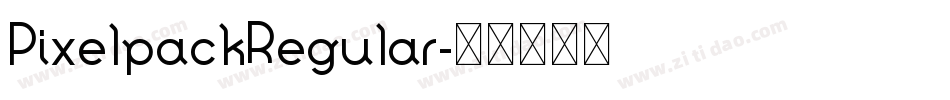 PixelpackRegular字体转换