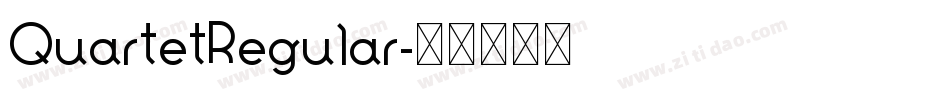 QuartetRegular字体转换