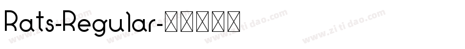 Rats-Regular字体转换