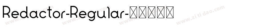 Redactor-Regular字体转换