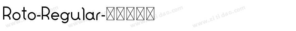 Roto-Regular字体转换