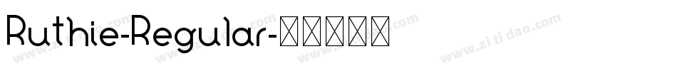 Ruthie-Regular字体转换