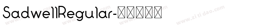 SadwellRegular字体转换