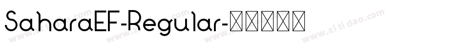 SaharaEF-Regular字体转换