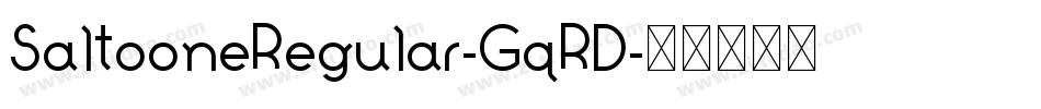 SaltooneRegular-GqRD字体转换