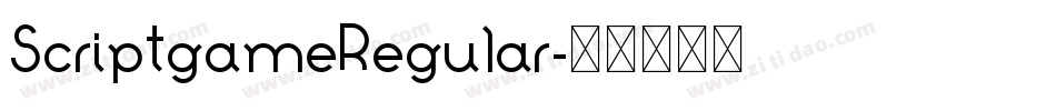 ScriptgameRegular字体转换
