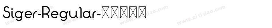 Siger-Regular字体转换